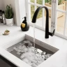Смеситель для кухни WasserKRAFT A8667 Черный нержавеющая сталь