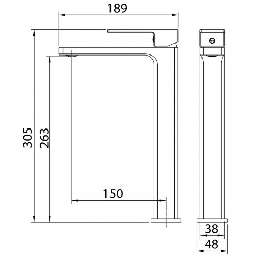 Смеситель для раковины Grossman Style 520.K35.05.420 Графит брашированный