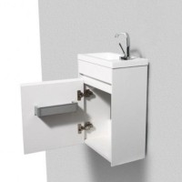 Тумба под раковину BelBagno Pietra Mini 40 PIETRA MINI-400-1A-SO-BL-L подвесная Bianco Lucido МДФ / ЛДСП