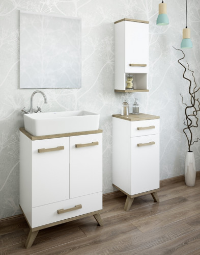 Тумба Sanflor Ингрид 30 С03689 Белая Швейцарский вяз МДФ / ЛДСП