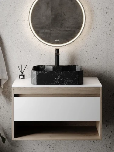 Раковина WellWant 50 WWRT1714B цвет Черный мрамор