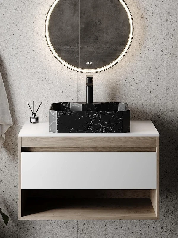 Раковина WellWant 50 WWRT1714B цвет Черный мрамор