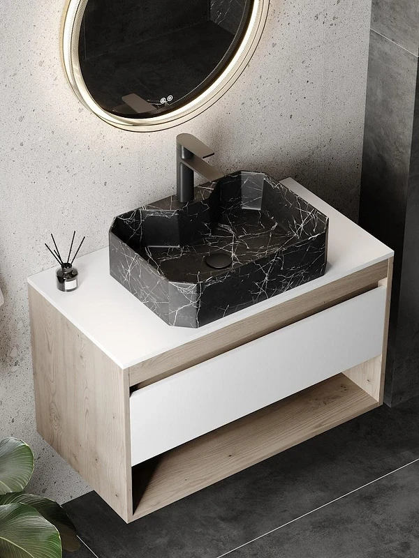Раковина WellWant 50 WWRT1714B цвет Черный мрамор