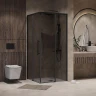 Душевой уголок Niagara Nova 100х100 NG-2830-34BLACK профиль Черный матовый стекло тонированное