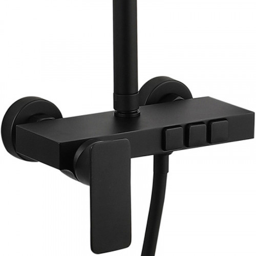 Душевая система beWash BV1MMSS6666 Черная матовая латунь на стену