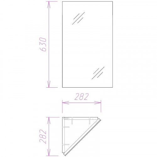 Зеркальный шкаф Onika Мини 30.00 303002 угловой Белый