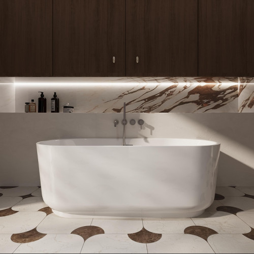 Смеситель для ванны Vincea Groove VBTW-4G1GM цвет Вороненая сталь