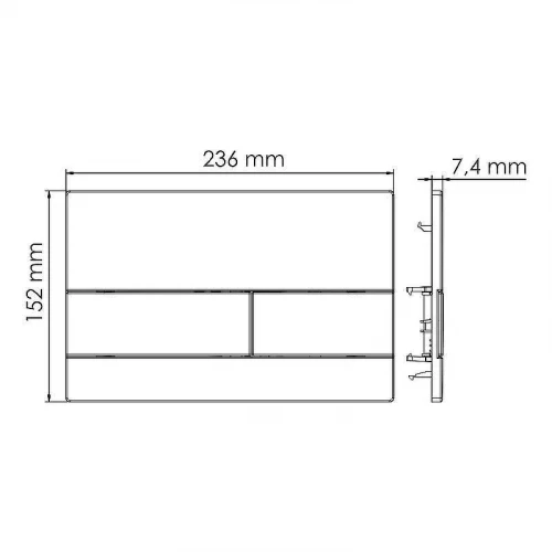 Инсталляция WasserKRAFT Glan 66TLT.010.ME.WH.WH04 для унитаза Белое стекло с Белой клавишей смыва