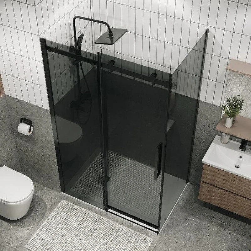 Душевой уголок Grossman Classic 160x90 120.K33.04.1690.21.10 профиль Черный матовый стекло тонированное