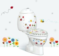 Унитаз компакт Creavit Cocuk CK310-11CB00E-FF00 Белый с декором без сиденья и бачка фарфор напольный