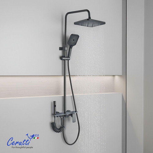 Душевая система Ceruttispa Arrigo 11358 цвет Графит