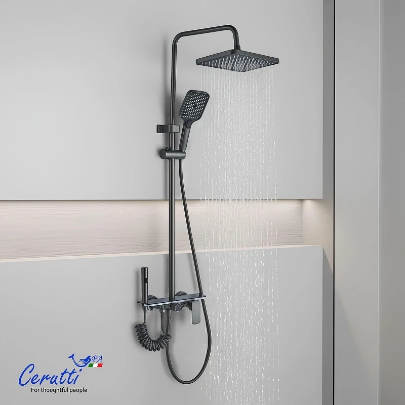 Душевая система Ceruttispa Arrigo 11358 цвет Графит