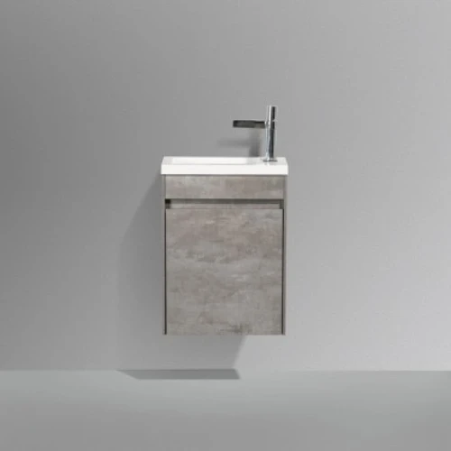 Тумба под раковину BelBagno Pietra Mini 40 PIETRA MINI-400-1A-SO-SCM-R подвесная Cemento МДФ / ЛДСП