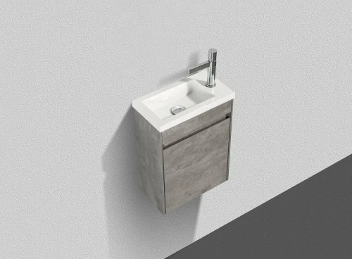 Тумба под раковину BelBagno Pietra Mini 40 PIETRA MINI-400-1A-SO-SCM-R подвесная Cemento МДФ / ЛДСП