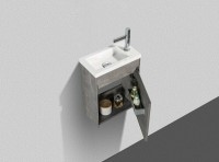 Тумба под раковину BelBagno Pietra Mini 40 PIETRA MINI-400-1A-SO-SCM-R подвесная Cemento МДФ / ЛДСП