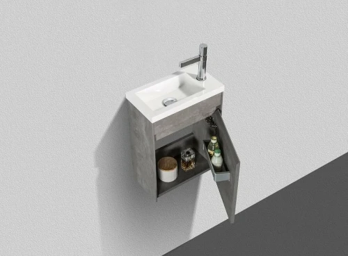 Тумба под раковину BelBagno Pietra Mini 40 PIETRA MINI-400-1A-SO-SCM-R подвесная Cemento МДФ / ЛДСП