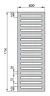Водяной полотенцесушитель Zehnder Metropolitan Bar MEP-180-060 Белый
