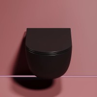 Унитаз Ceramicanova Modena Rimless CN6063MB подвесной Черный матовый с сиденьем Микролифт фарфор подвесной