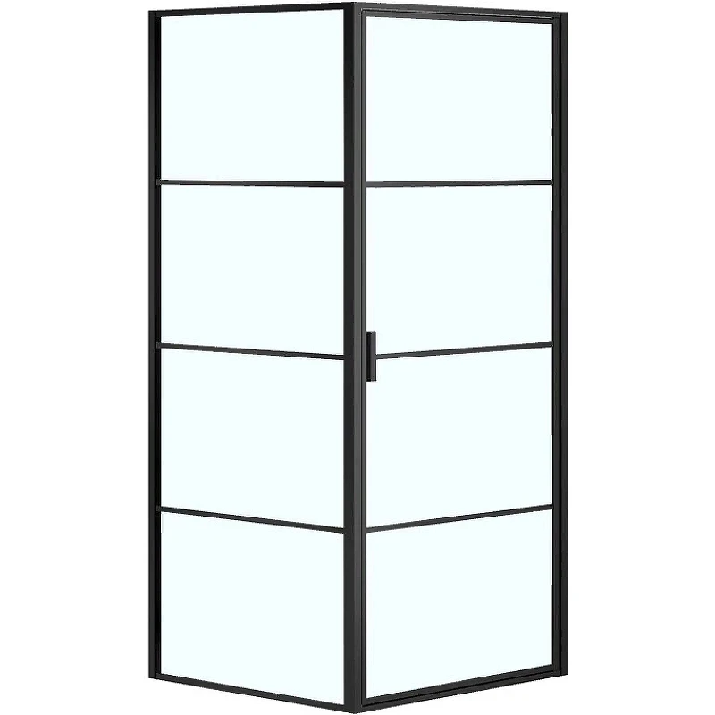 Душевой уголок Azario Richmond 90х90 AZ-NAG1221 900 BLACK профиль Черный стекло прозрачное