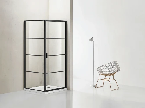 Душевой уголок Azario Richmond 90х90 AZ-NAG1221 900 BLACK профиль Черный стекло прозрачное