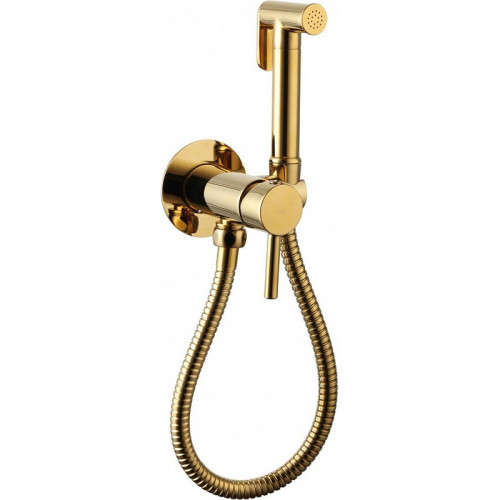 Гигиенический душ со смесителем CeramaLux KRS/003 Золото латунь встраиваемый