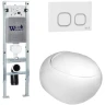 Комплект унитаза с инсталляцией WeltWasser AMBERG 350 ST + JECKENBACH 004 GL-WT + AMBERG RD-WT 10000006537 цвет Белый глянцевый с сиденьем Микролифт и клавишей смыва цвет Белый