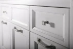 Комплект мебели для ванной ASB-Woodline Гранда 105 Белый с патиной Серебро массив дерева