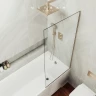 Шторка на ванну Maybah Glass MGV-61-2у 500x1400 в узком профиле Бронза стекло прозрачное