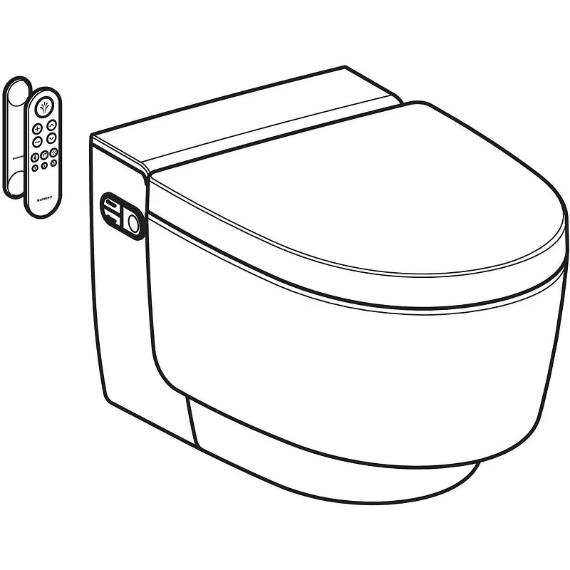 Умный унитаз подвесной Geberit AquaClean Mera Classic 146.200.11.1 цвет Белый с сиденьем Микролифт