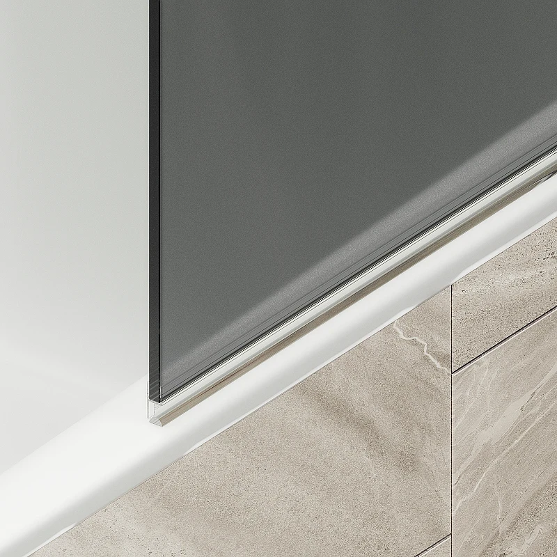 Шторка на ванну Maybah Glass MGV-619-2 700x1400 поворотная на монопетле Бронза стекло графитовое матовое