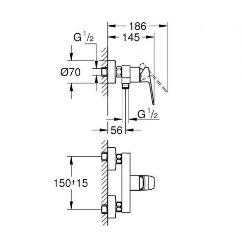 Смеситель для душа Grohe Cubeo 1018240000 цвет Хром