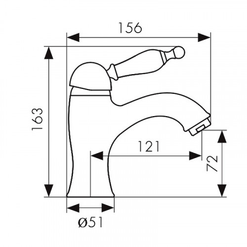Смеситель для раковины Kaiser Vincent 31111-1 Бронза латунь