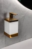Дозатор для жидкого мыла Boheme Qubic 10727-G цвет Золото