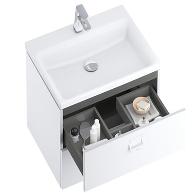 Раковина Ravak Comfort 60 XJX01260001 Белая фаянс полувстраиваемая