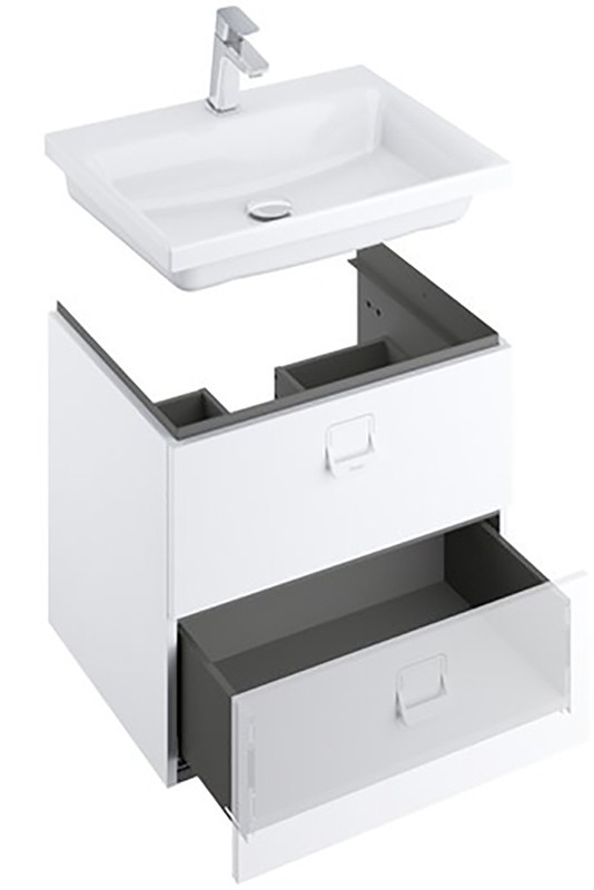 Раковина Ravak Comfort 60 XJX01260001 Белая фаянс полувстраиваемая