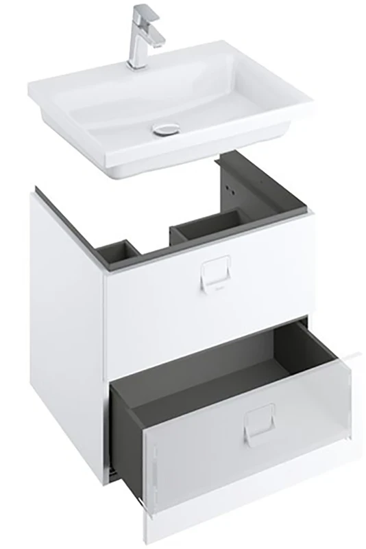 Раковина Ravak Comfort 60 XJX01260001 Белая фаянс полувстраиваемая
