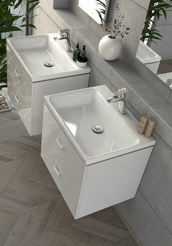 Раковина Ravak Comfort 60 XJX01260001 Белая фаянс полувстраиваемая
