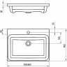 Раковина Ravak Comfort 60 XJX01260001 Белая фаянс полувстраиваемая