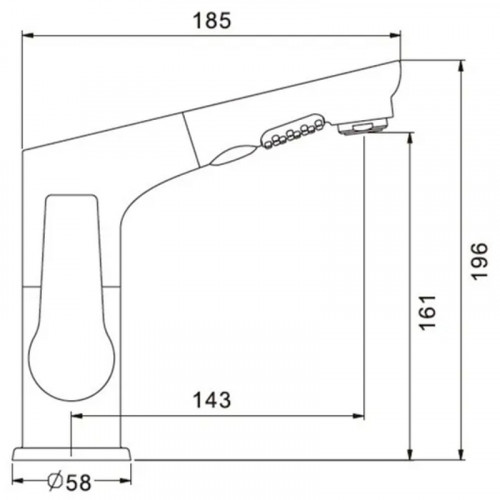 Смеситель для кухни D-Lin D158374 Хром
