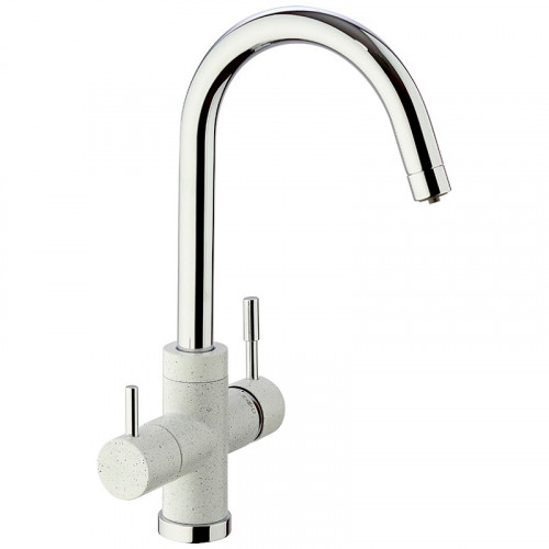 Смеситель для кухни Paini Cox 7890643CR3V11L2KM Белый матовый Хром