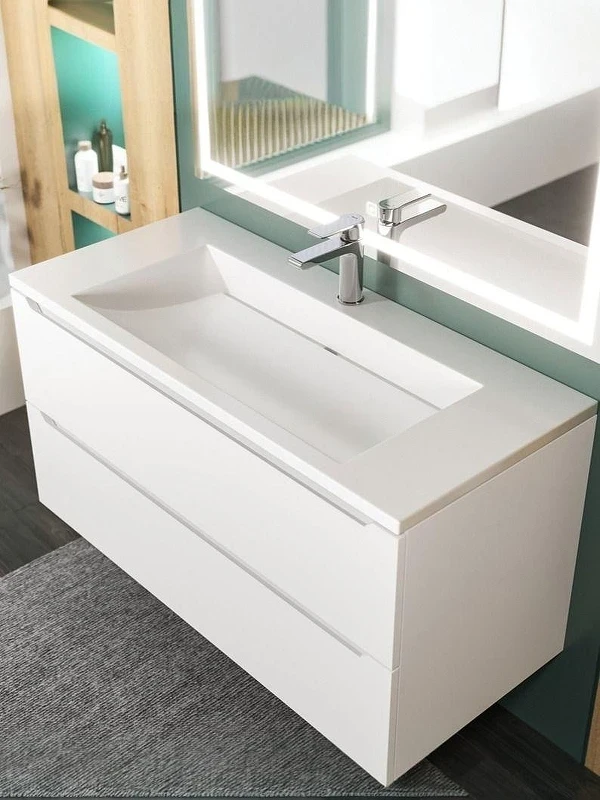 Раковина Uperwood Infinity 100 45383433000 цвет Белый глянцевый