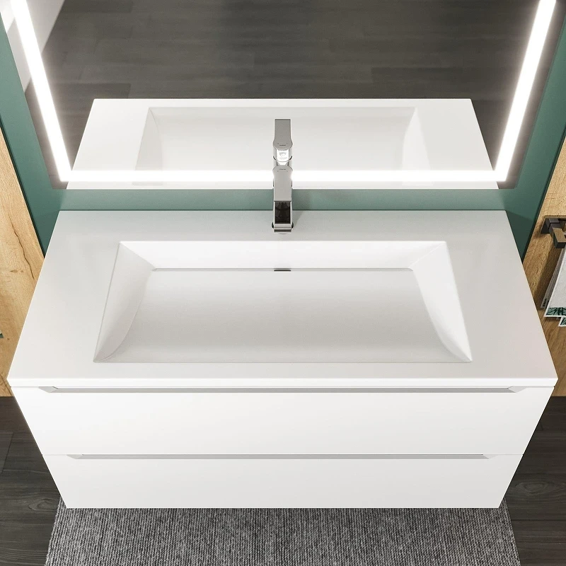 Раковина Uperwood Infinity 100 45383433000 цвет Белый глянцевый