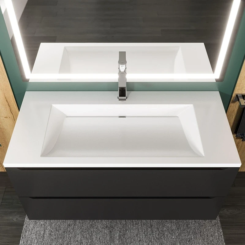 Раковина Uperwood Infinity 100 45383433000 цвет Белый глянцевый