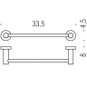Полотенцедержатель Colombo Design Plus W4909.NM Черный матовый