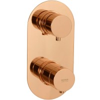 Смеситель для душа Remer Minimal Thermo NT93KBRL с термостатом Медь глянцевая латунь встраиваемый