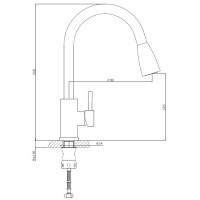 Смеситель для кухни Haiba HB73304-2 Нержавеющая сталь