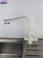 Смеситель для кухни Viko V-5044 Белый латунь на столешницу