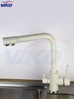 Смеситель для кухни Viko V-5044 Белый латунь на столешницу