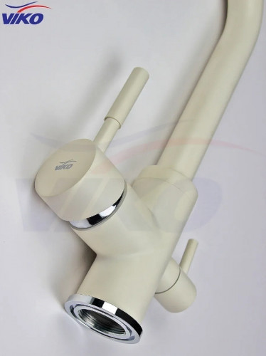 Смеситель для кухни Viko V-5044 Белый латунь на столешницу
