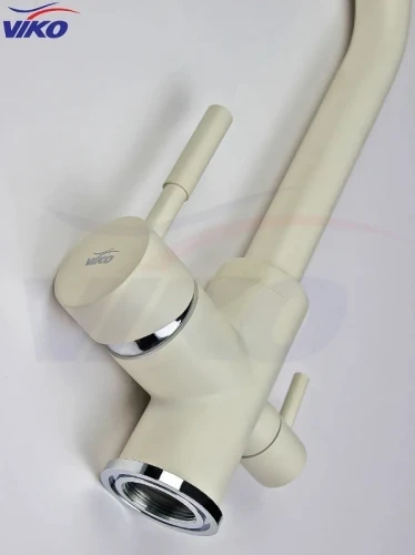 Смеситель для кухни Viko V-5044 Белый латунь на столешницу